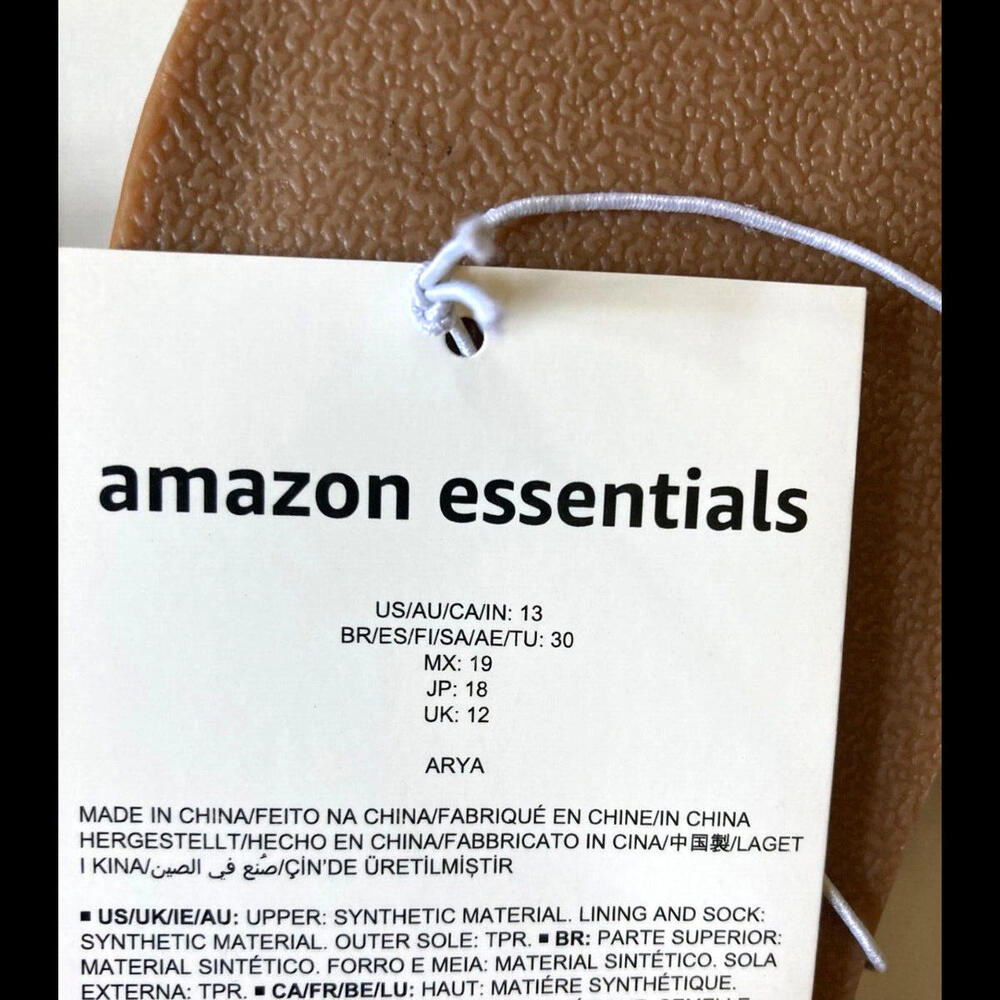 Girls Open Toe Blue Flat Strappy Sandal Size 13 By Amazon Essentials Hook & Loop - Picture 6 of 8